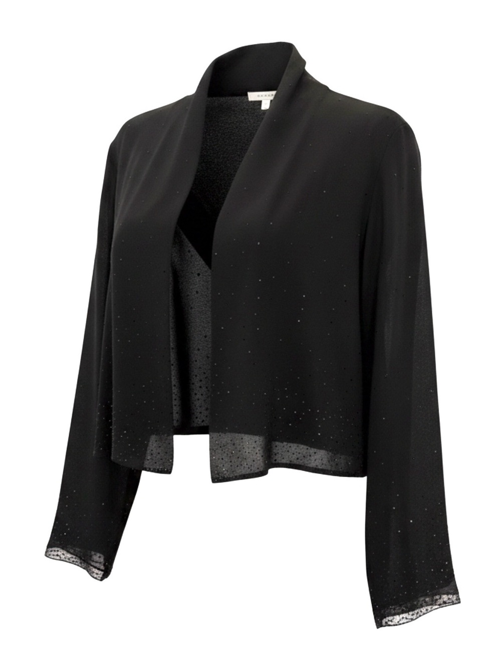 Eileen Fisher Sheer Silk Georgette Rain Sequin Top